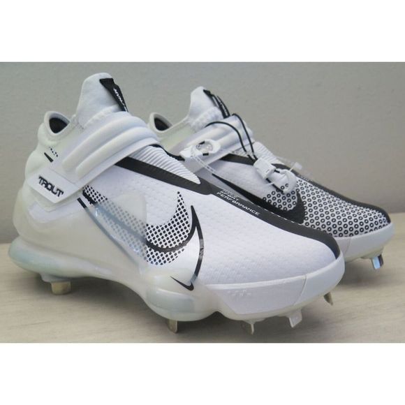 Nike CI3134 Men's Sz 8 White/Platinum Force Zoom Trout 7 Metal Baseball Cleats - Picture 1 of 13